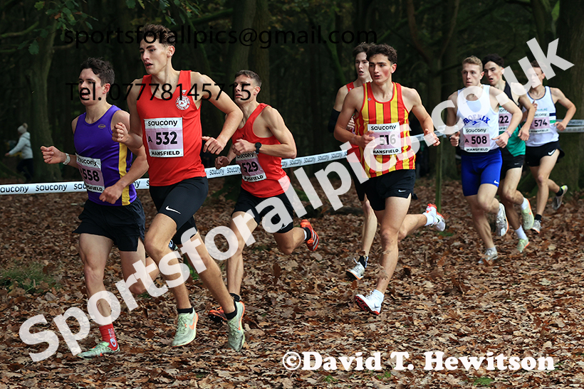 Junior Mens 2024 National Cross Country Relays, Berry Hill Park, Mansfield.   Photo: David T. Hewitson/Sports for All Pics